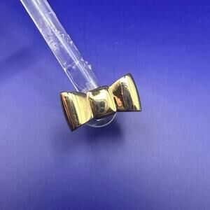 Kate Spade Gold Bow Earring Preppy Minimalist Studs Dainty Designer Jewelry